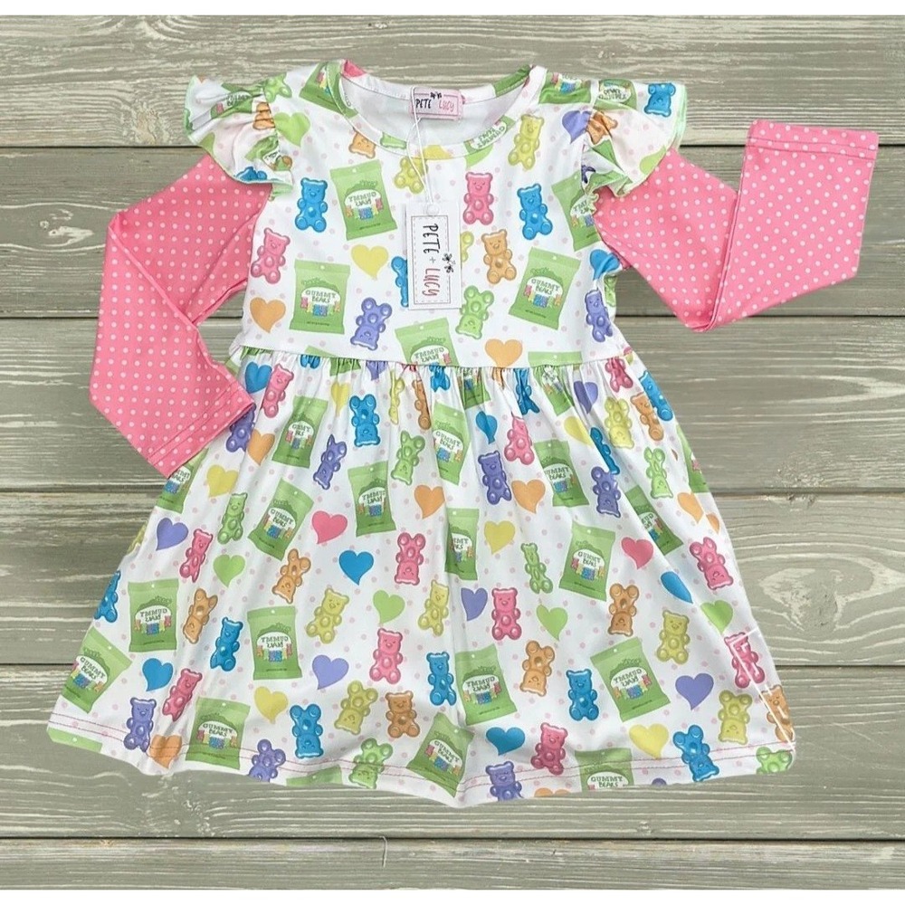 0-6 Mos Pete And Lucy‎ Gummy Bears Dress NWT